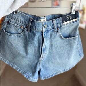 Abercrombie & Fitch Women's Blue Jean Mom Shorts